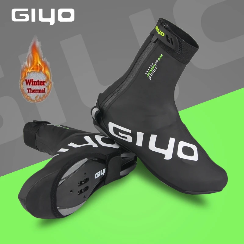 

GIYO Waterproof Cycling Overshoes Bicycle Shoes Covers Bike Reflective Windproof MTB Road Winter Fleece Warm Bike Lock Protector