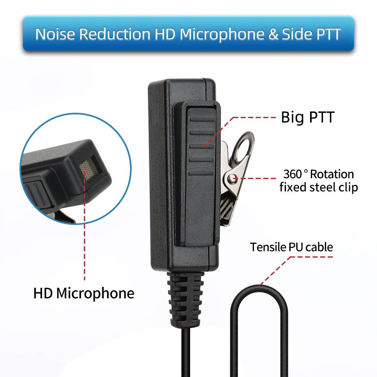 Baofeng APX 6000 наушники Акустическая трубка для Motorola MTP850 MOTOTRBO XPR 6550 Walkie Talkie гарнитура с