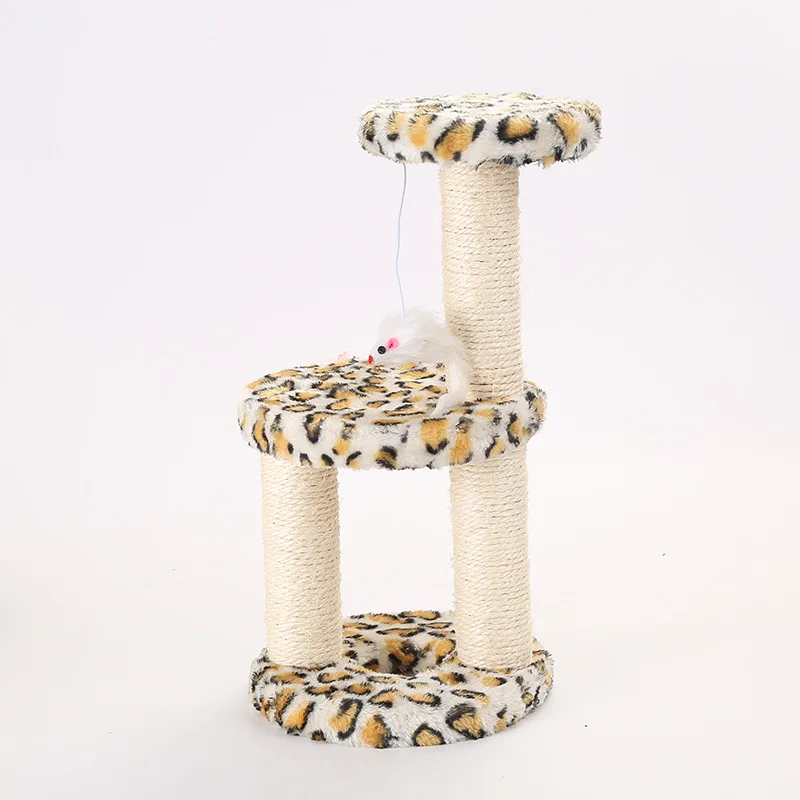 

Pet cat toy sisal toy cat climbing three-column three-layer disc medium cat climbing rack Cat Scratching Column Cat Supplies