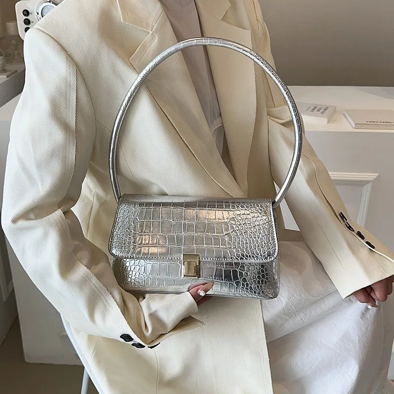 Small Stone Pattern Shoulder Side Bags for Women 2023 Spring Designer Fashion Trend Leather Solid Color Handbags and Purses