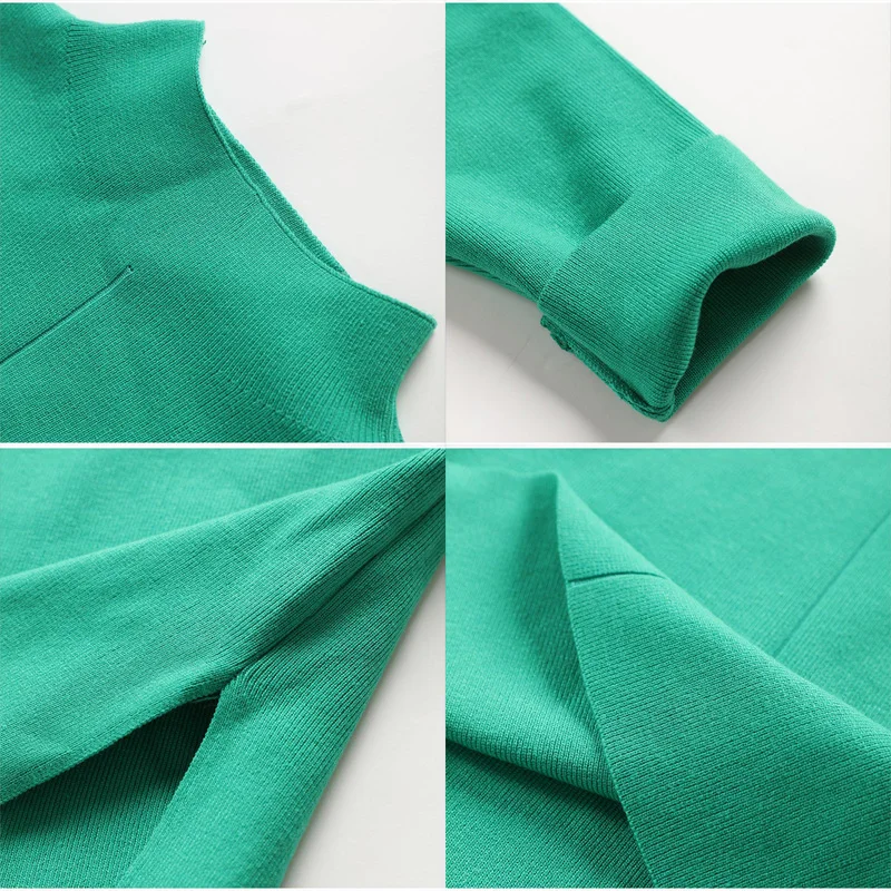 Женский трикотажный комплект из двух предметов Повседневная однотонная теплая