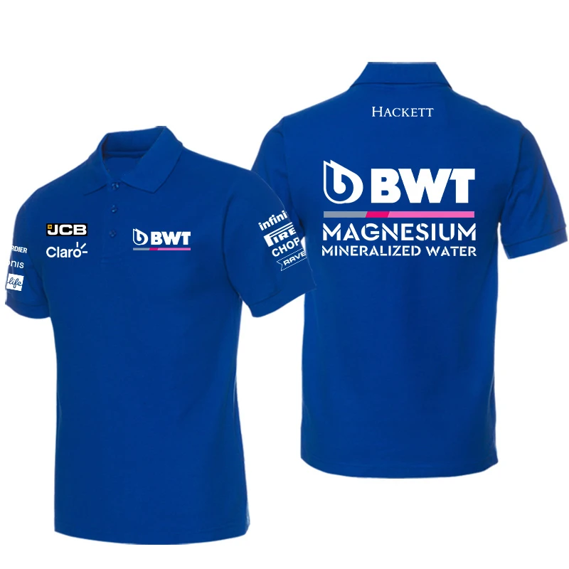 Спортивная одежда BWT Racing Point F1 мужская рубашка-поло с коротким рукавом и отворотом