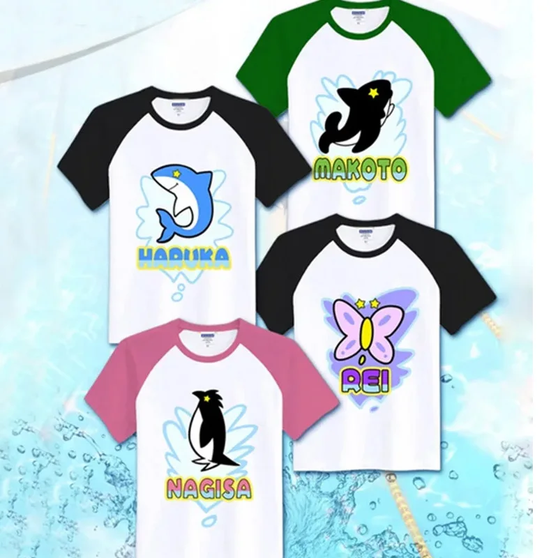 Футболка для косплея Iwatobi Makoto Tachibana аниме старшая школа Nagisa Hazuki бесплатная