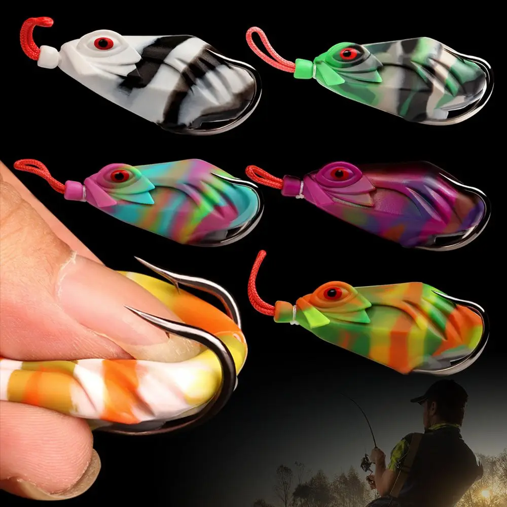 

5.5cm Simulation Fishing Tool Silicone Frog Lure Soft Bait Fake Bait Fishing Hook