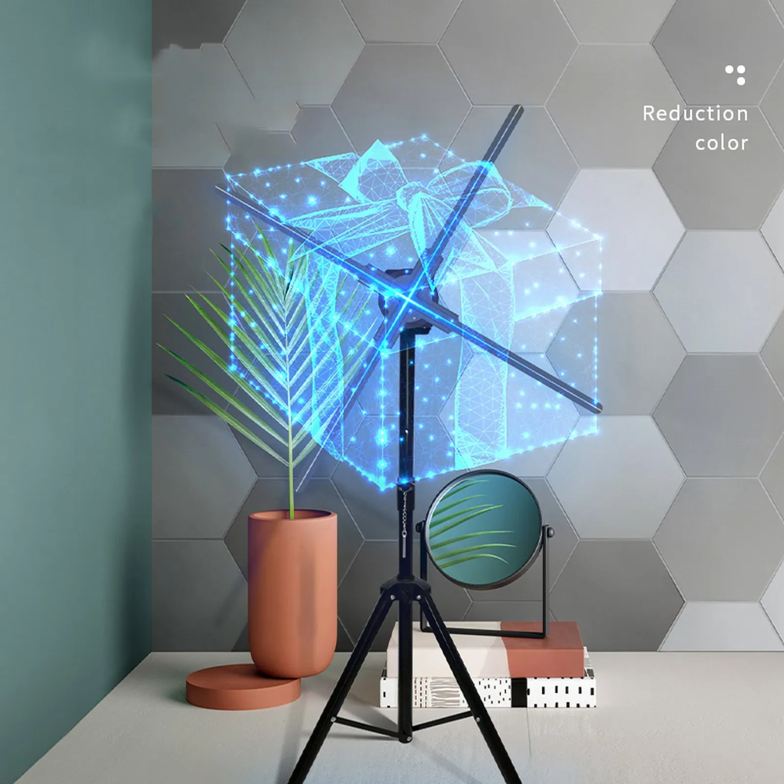Голографический 3D проектор 80 см невооруженным глазом вентилятор Wi-Fi