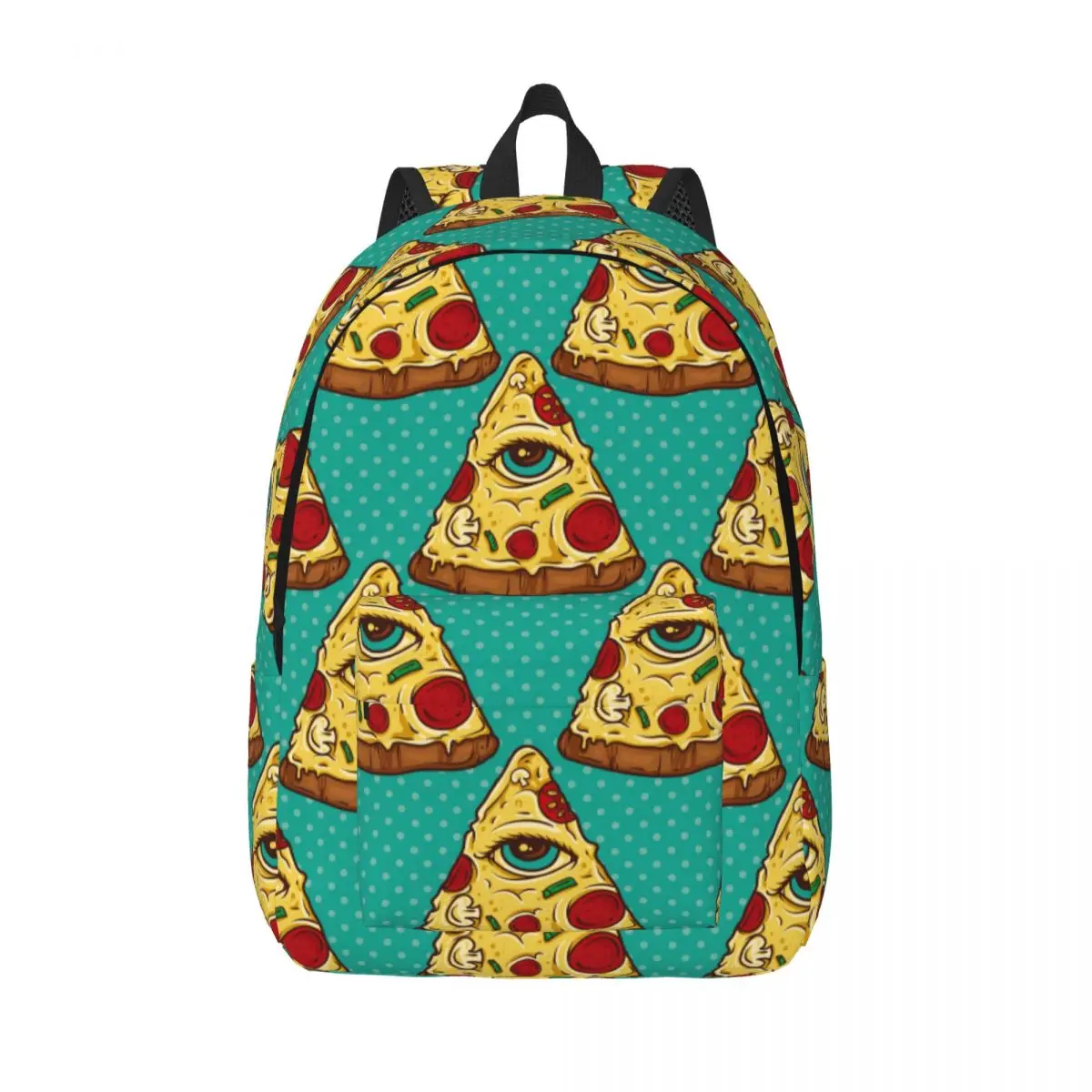 

Student Bag All Seeing Eye Pizza Slice Backpack Parent-child Lightweight Backpack Couple Laptop Bag