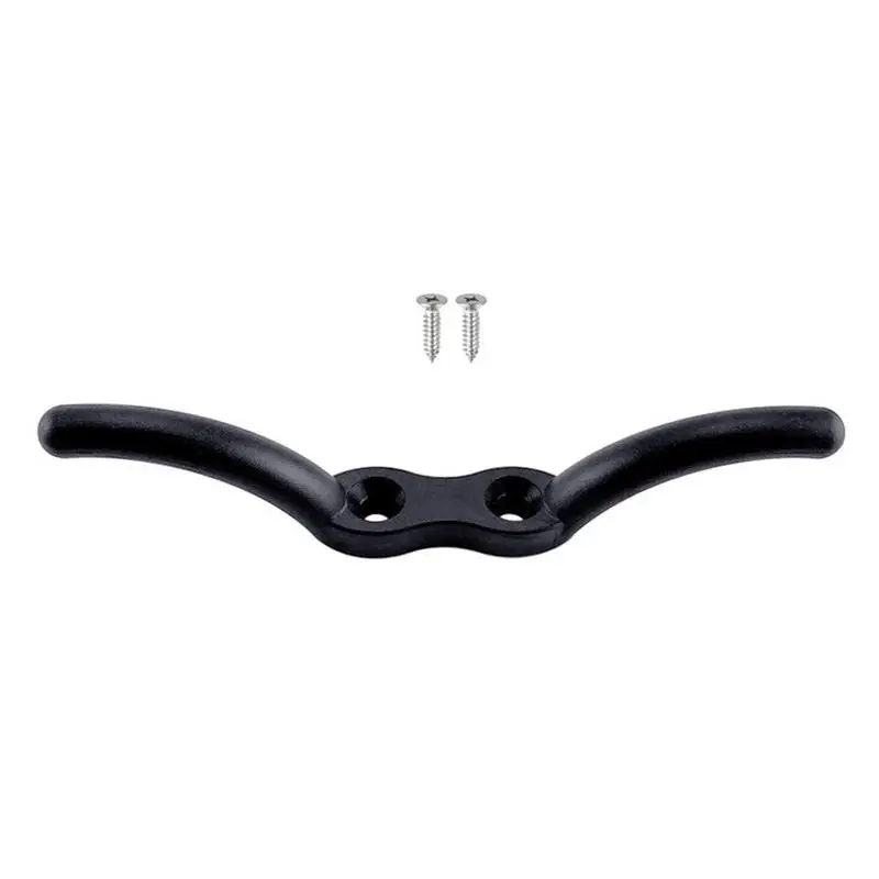 

Boat Rope Cleat Nylon Black Rope Cleat Marine Grade Boat Flagpole Cleat Hook For Fixed Rope Or Home Decor For Flagpole Boats