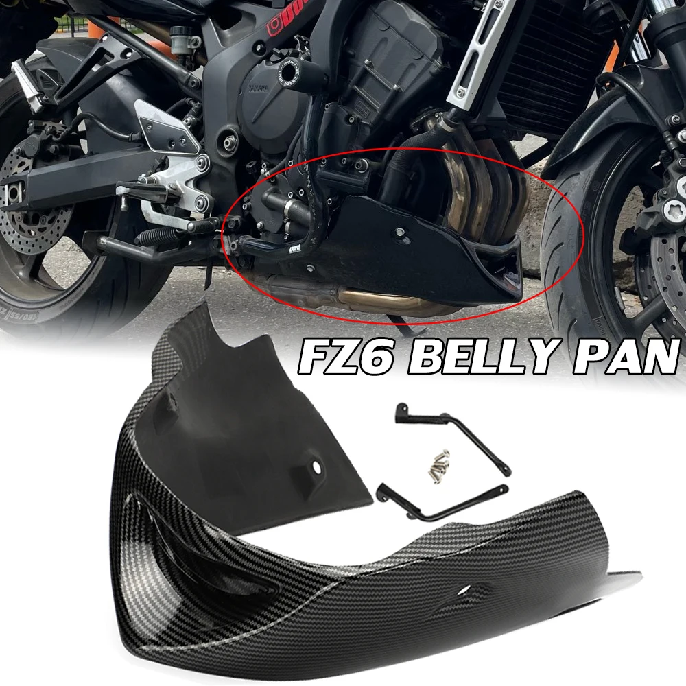 

For Yamaha Fazer 600 S2 FZ6S FZ6N FZ6 Belly Pan Motorcycle Engine Spoiler Lower Fairing Cover Cowl Body Frame Protector Carbon