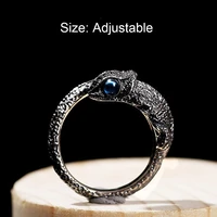 cool adjustable lady men retro jewelry personality ring chameleon ring lizard