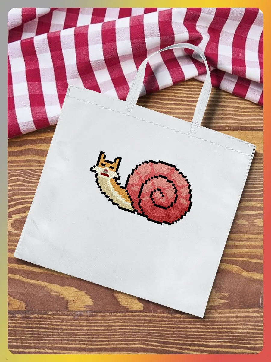 Сумка на плечо сумка шоппер эко пиксель арт (лего pixel котики аниме lego mosaic) - 6930 |