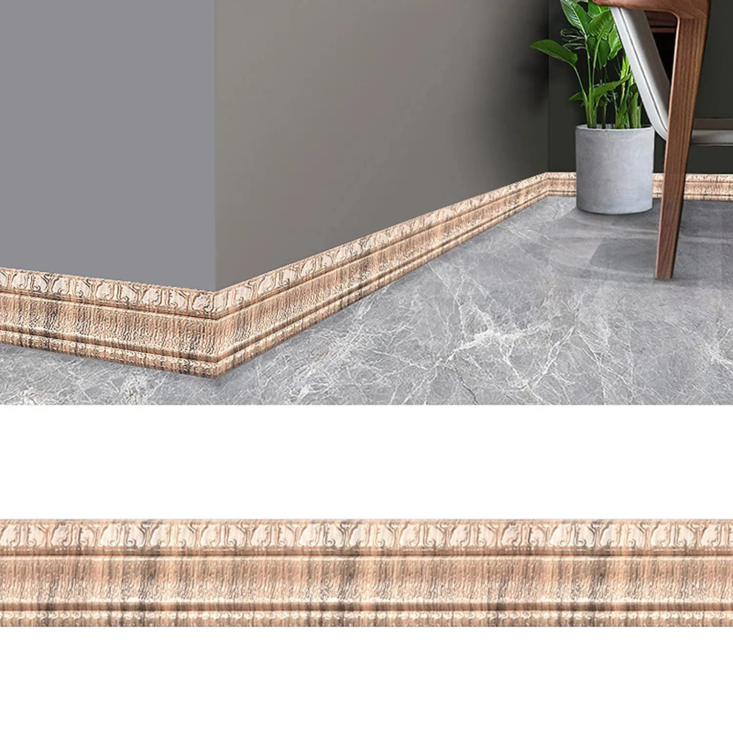 Самоклеящаяся Гибкая пенопластовая отделка 3D клейкая декоративная настенная