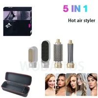 new hair dryer 5 in 1 electric hot air comb brush styler kit blow dryer straightener curler comb negative ion hair dryer