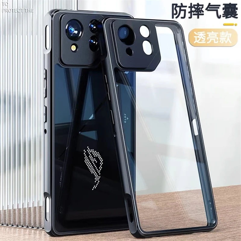Фото Чехол для ASUS ROG Phone 9 Pro, матовая прозрачная задняя крышка для ROG 9 9Pro Phone 9Pro 5G, защитный корпус, противоударный бампер №1