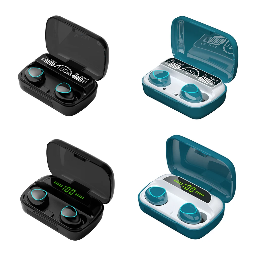 TWS Bluetooth 5 1 наушники зарядка коробка беспроводные 9D стерео спортивные
