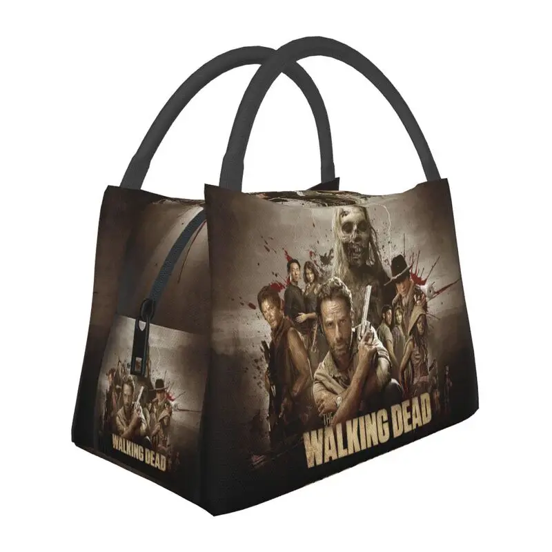 

Horror Zombie TV Show The Walking Dead Lunch Boxes for Women Thermal Cooler Food Insulated Lunch Bag Travel Work Pinic Container