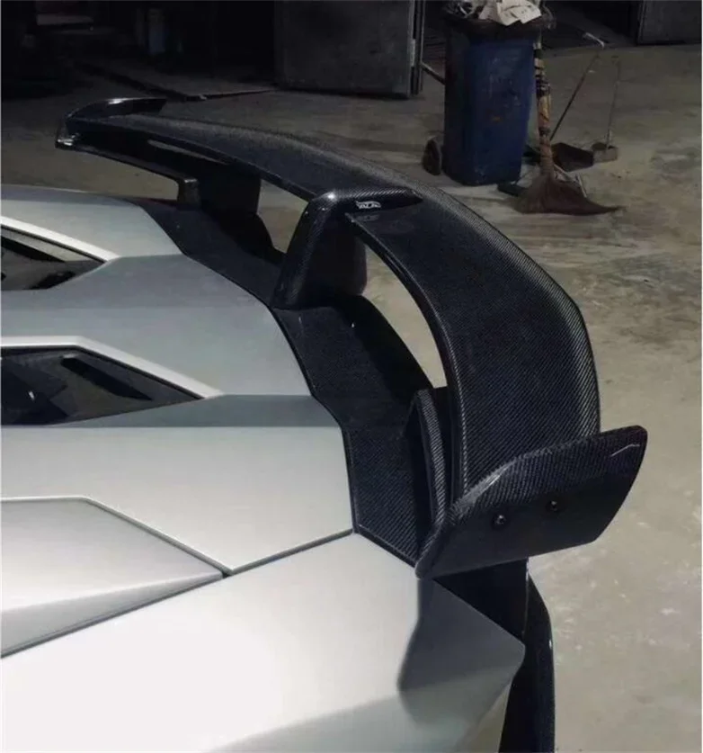 ДЛЯ Lamborghini Aventador LP700 LP720 LP750 2012-up SVJ STYLE REAL CARBON FIBER Заднее крыло Багажник Губка СПОЙЛЕР