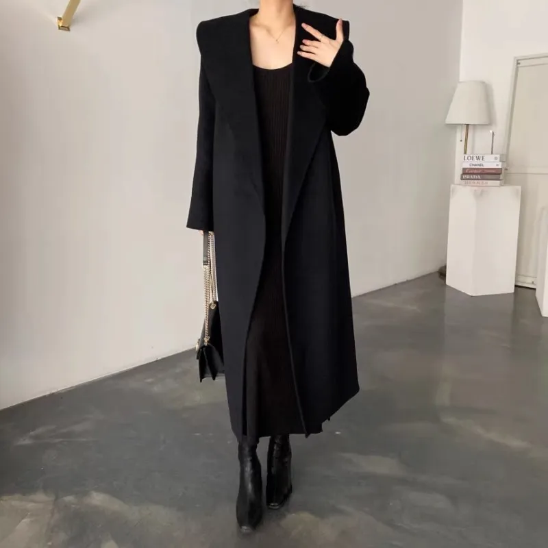 Женское шерстяное пальто в стиле ретро