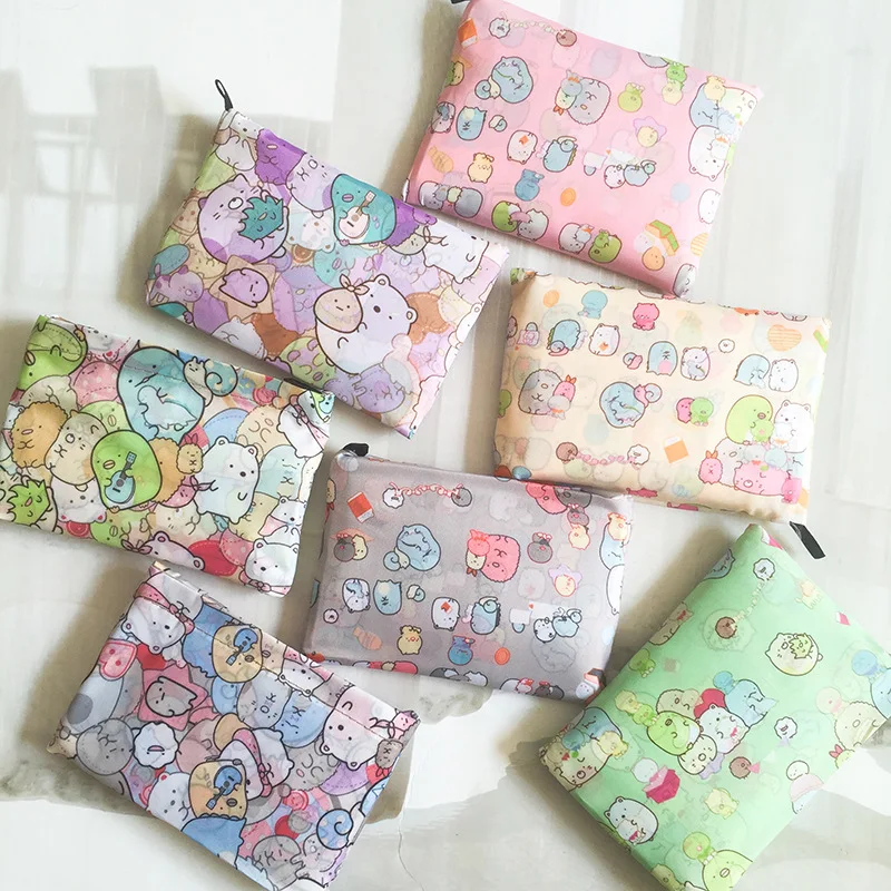 Kawaii Melody Hellokittys аниме Складная Экологически чистая сумка для покупок мультяшный