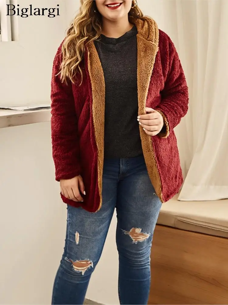 

Женская Осенняя Тедди-куртка с длинным рукавом и капюшоном