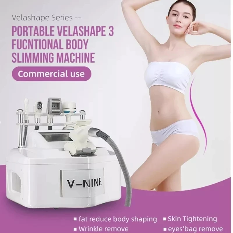 

Portable V9 Vela Body Shape Weight loss Vacuum 80K Cavitation Slimming Roller Shaping Massage Machine Fat Removal Face lift