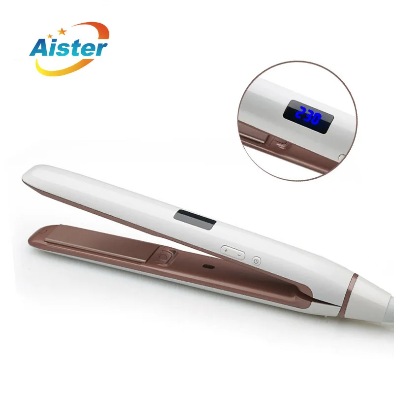 

Professional 2in 1 Hair Straightener Iron Fast Warm-up LED Display Ceramic Coating Heating Plate Hair Straight Flat Iron Curl