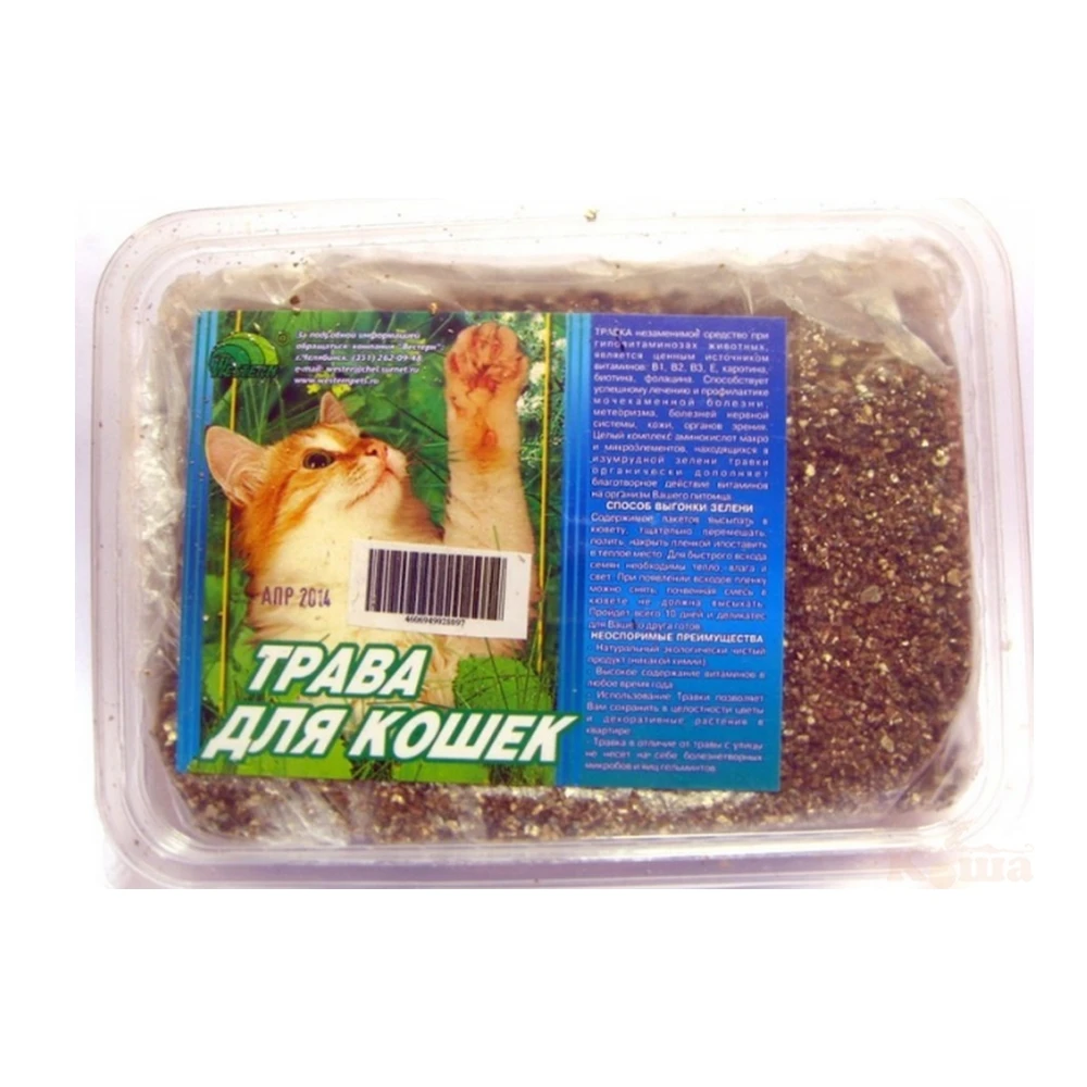 2 шт.  [20126] Травка для кошек в малом контейнере 40гр 1/50