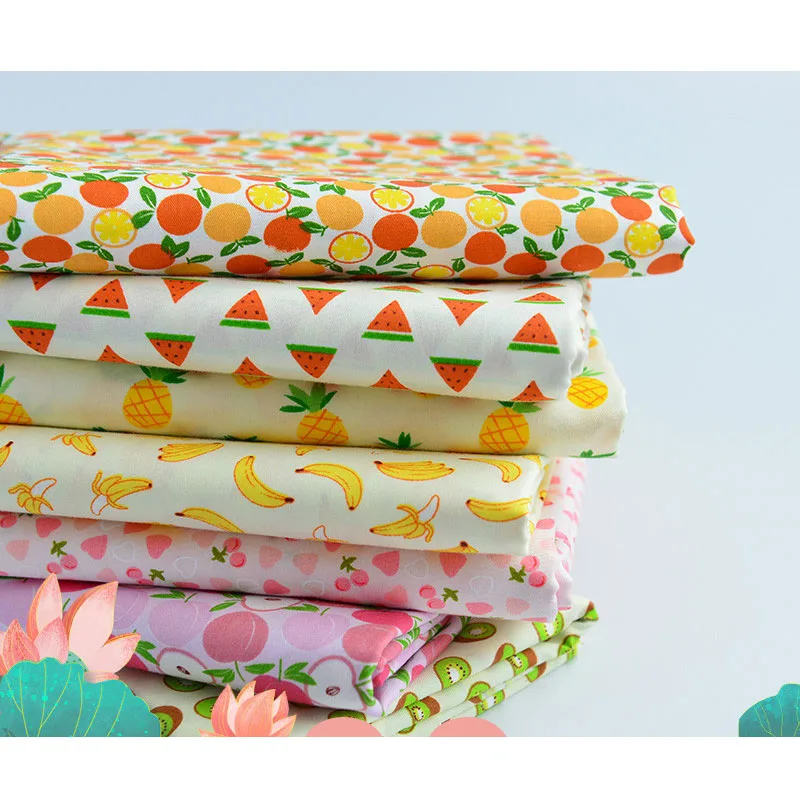 160x50 см саржевая хлопковая ткань с фруктовым принтом детская одежда сделай сам