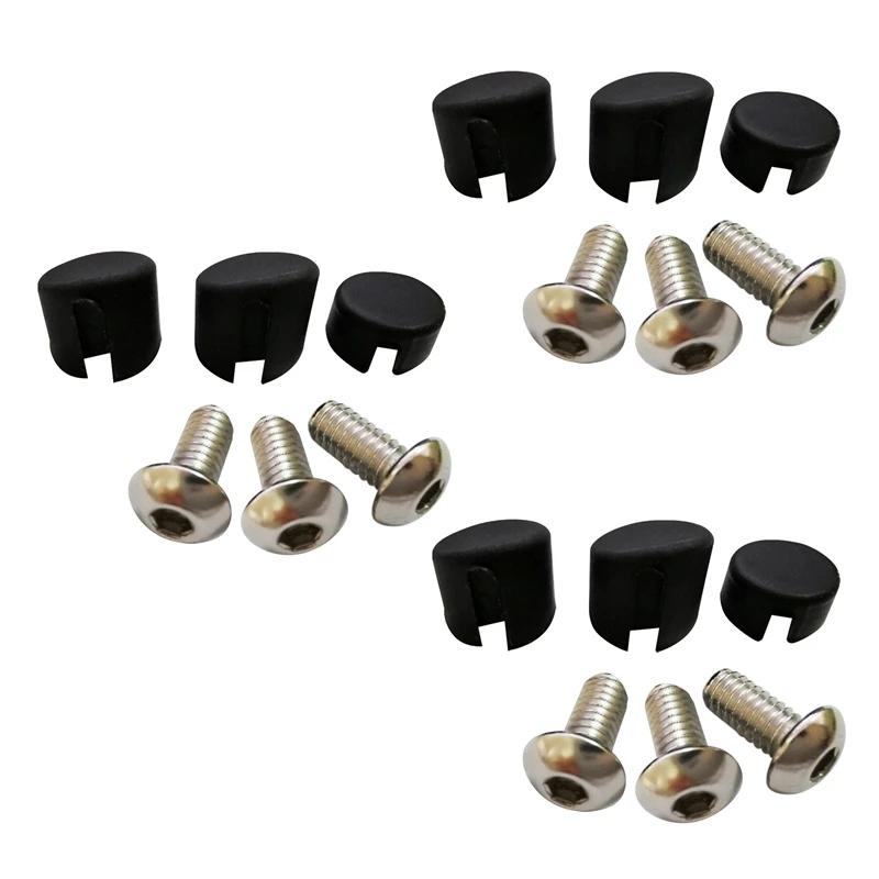 

3Set Scooter Rear Back Fender Mudguard Screw Rubber Cap Screw Plug Cover For XIAOMI M365 Electric Scooter Parts(Black)