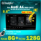 Mагнитола 2дин андройд 10 с экраном автомагнитола стерео для Audi A4 B6 B7 Seat Exeo S4 RS4 8E 2002-2012 с интеллектуальной системой carplay Мультимедиа видеоплееры автомагнитола блютуз мазок 2 din магнитофон в машину