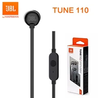 jbl t110 3 5mm wired earphones stereo music deep bass earbuds tune110 headset sport earphone in line control handsfree with mic