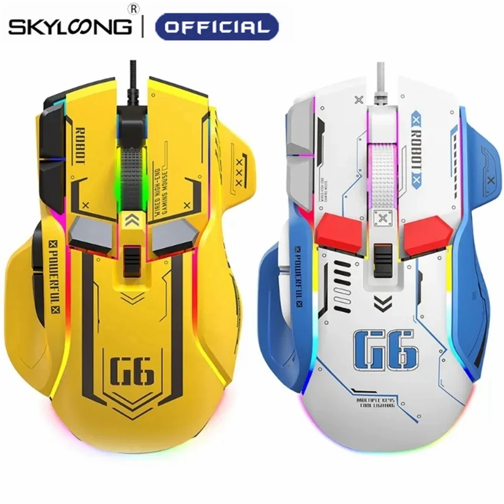 

Gaming Mouse Wired Ergonomic Gamer Mice RGB Backlit 12800 DPI A826 IC Chip USB Optical Mouses Moving Speed 7000 FPS Refresh Rate