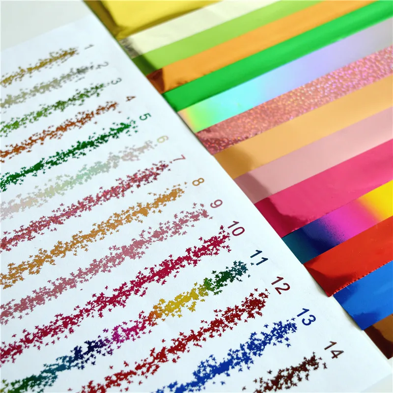

50Pcs Hot Stamping Foil Paper Hot Laminator Craft Paper Gilding for Gift Card Decoration Scrapbook Christmas Gift Wrapping Paper