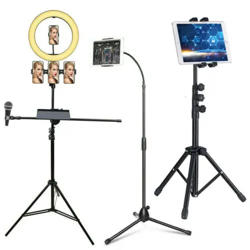 

Universal Tripod Floor Stand iPad iPhone Tablet Holder Hand Free Extendable Easy