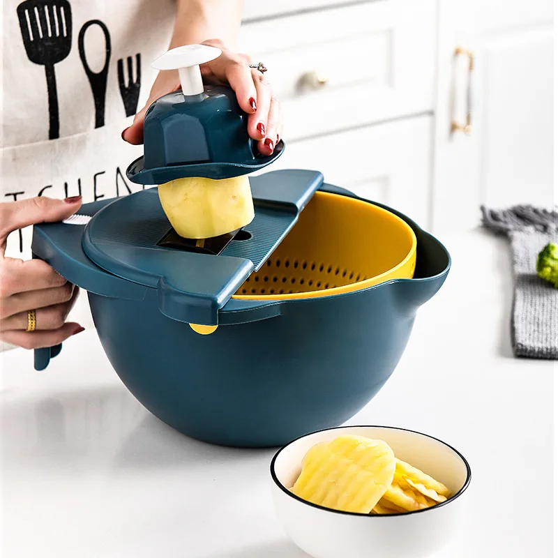 

12 In 1 Multifunction Slicer Vegetable Slicer Potato Peeler Carrot Onion Grater with Strainer Vegetable Cutter Kitchen Accessory