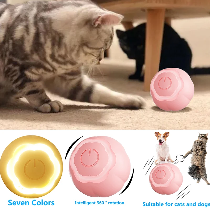 

Accessories Bounce Cats Toys Rolling Ball Ball Cat Pet To Self Pet For Electric Interactive Toys Cat Smart Moving Automatic