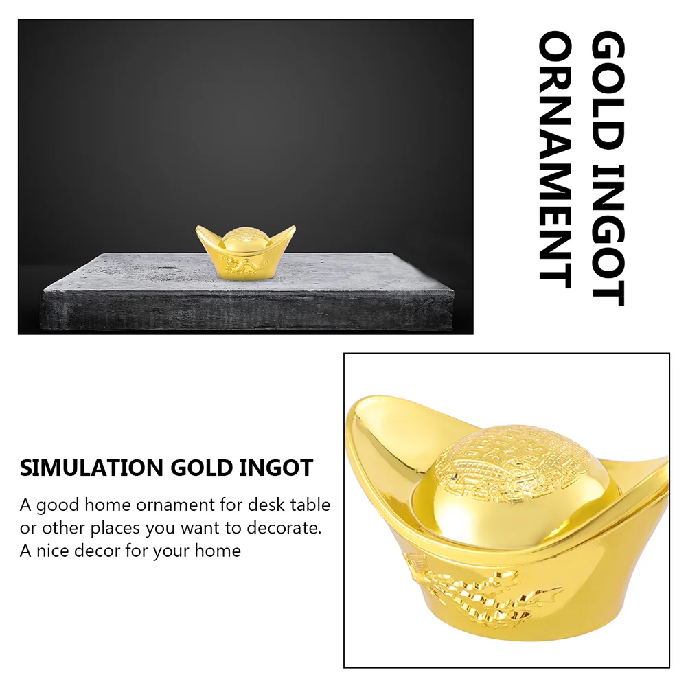 

Gold Ingot Chinese Ingots Wealth Toysdecor Prosperitycharm Lucky Bao Yuan Golden Ornamentsplaythings Performance Supplies