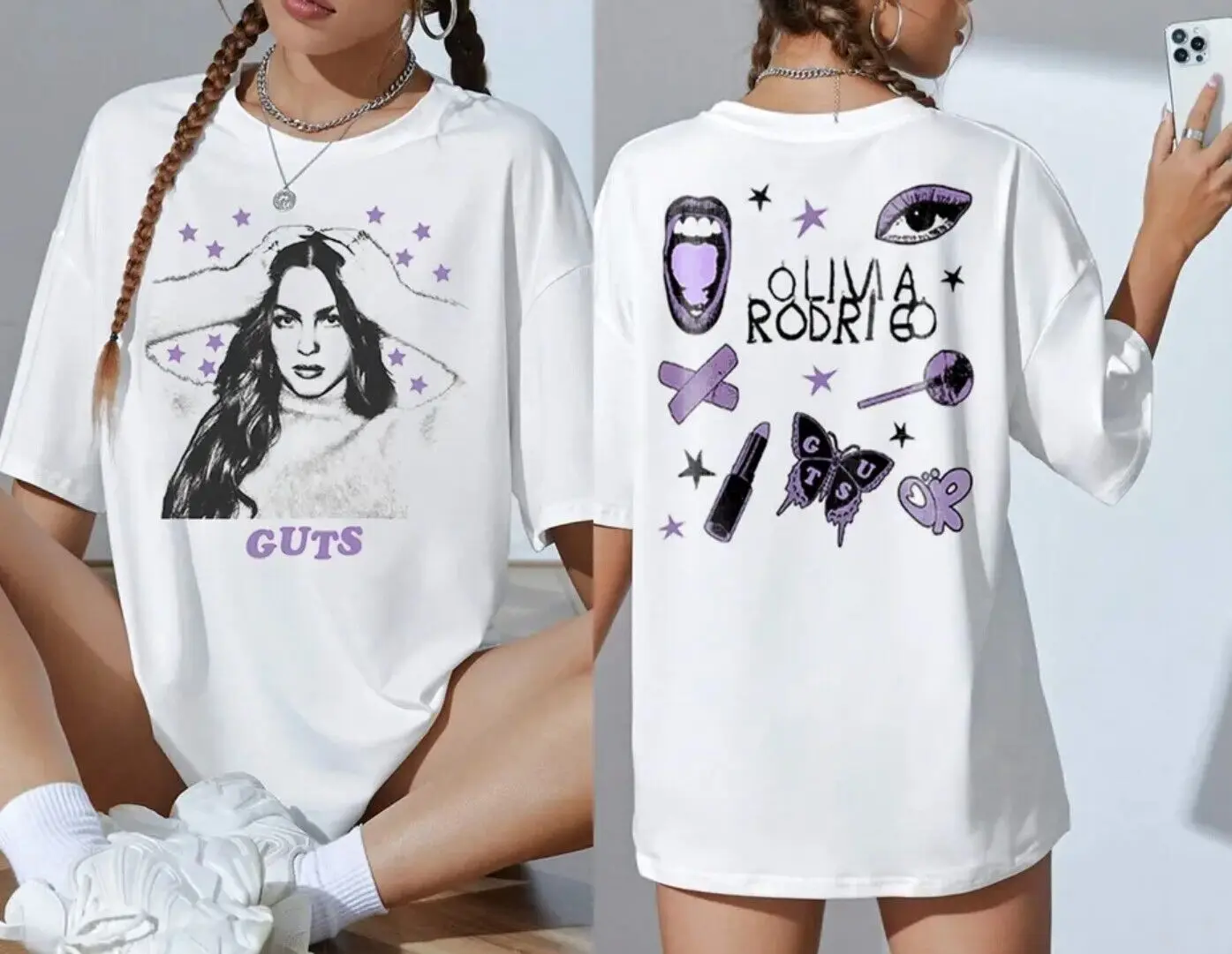 Футболка с альбомом Dominic Fike sunburn' 2-сторонняя футболка