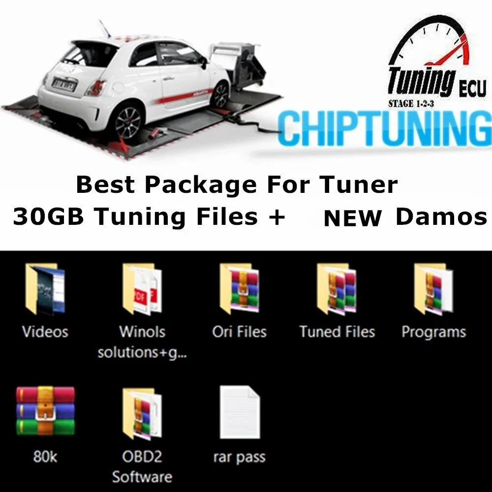 

ECU Chip Tuning Files 30GB Best Package For Tuner Remap With KESSK/TAG/Fgtech Tool + Gift Damos Original Modified Maps Remap