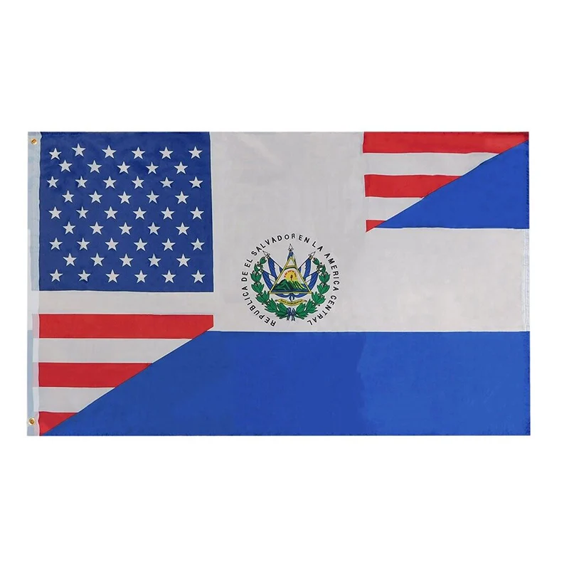 Флаг дружбы США Сальвадор размер 2 фута * 3 (60*90 см) 5 футов (90*150 рождественские