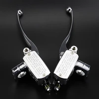 2pcspair chrome brake master cylinder clutch lever high quality accessory part suitable for suzuki intruder 800 1400 1500