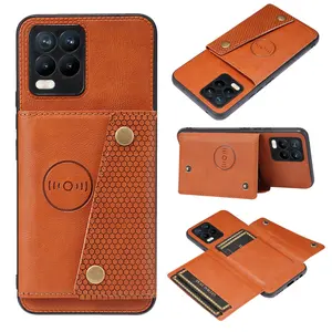 realme 8i 8 pro 7 leather back case card slot magnet phone cover bumper shell for oppo realme 8 case realme8 realmi 7 i8 funda free global shipping