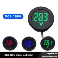 dc 5v 100v digital voltmeter led digital display error 1 circular voltmeter volt detector tester car voltage current meter