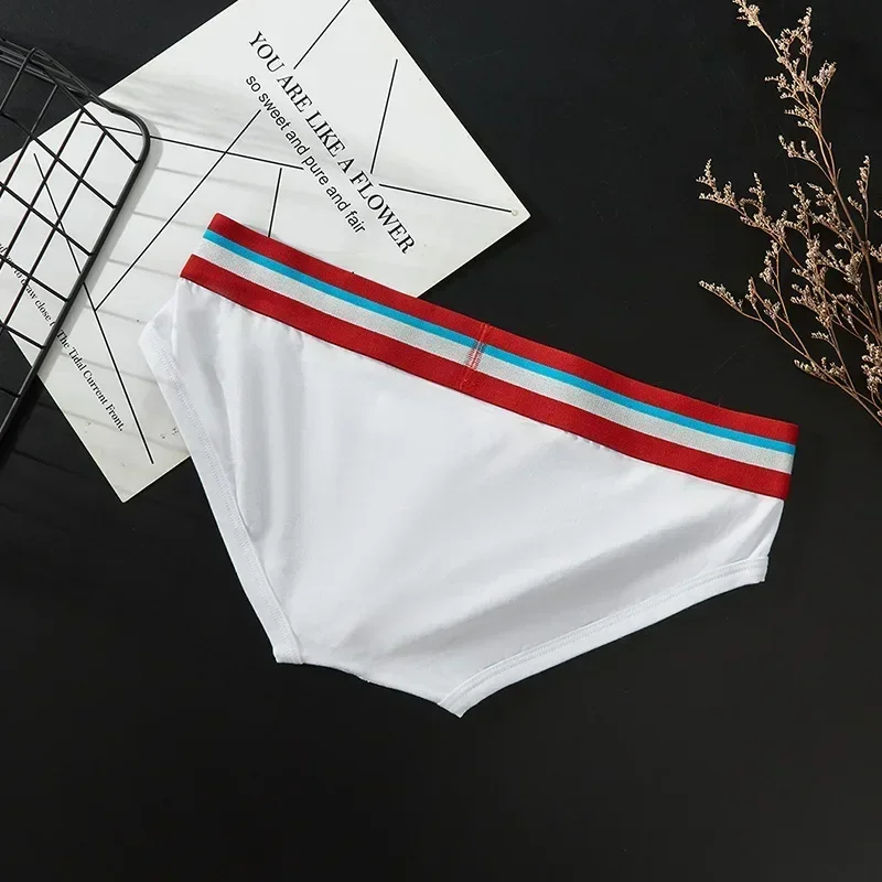 Фото Мужские трусы-брифы Slim-Fit из дышащего хлопка с U-образным выпуклым карманом, сексуальные, с низкой посадкой, спортивные, комфортные, мужское нижнее белье Tri-Cut №4