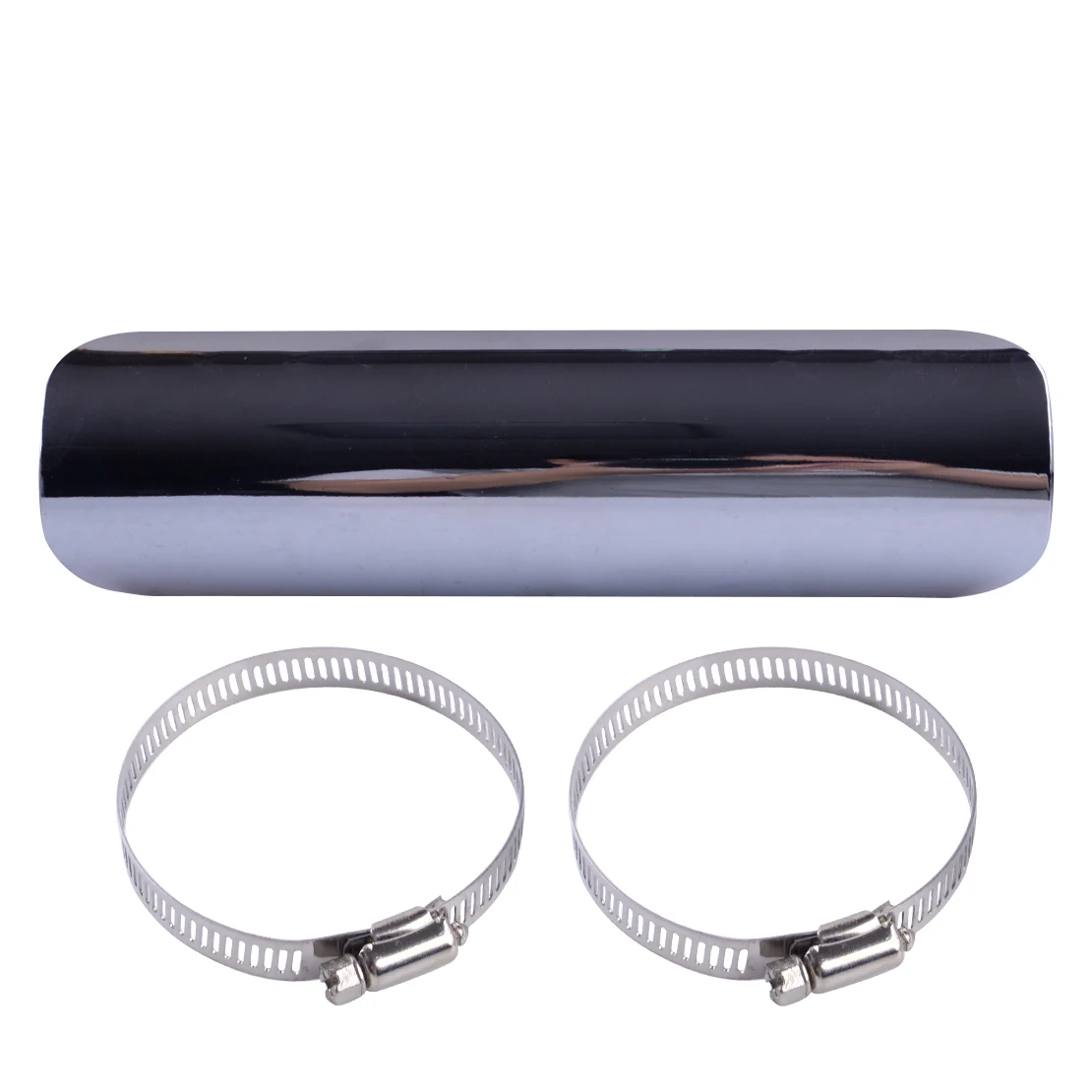 

Silver Exhaust Pipe Heat Shield Cover Guard & 51-70mm Clamp Kit for Universal Motorcycles Cruisers Choppers Custom Bikes