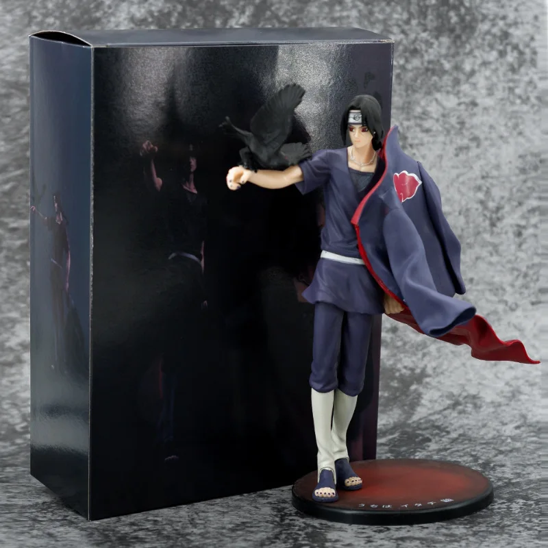 

23CM Naruto Anime PVC Model Uchiha Itachi Action Figure Crow Itachi Collectible Toys For Children's Birthday Gifts Ornament Doll