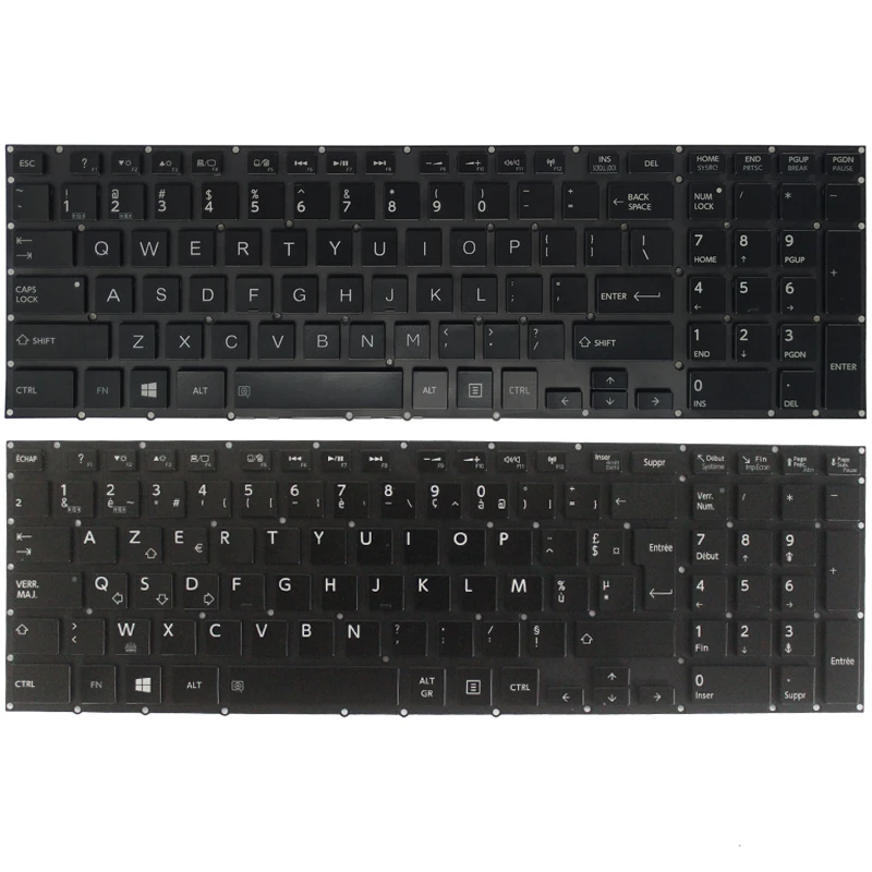 

US/Французская клавиатура для ноутбука Toshiba Satellite P50-A P50T-A P55-A P50-B P55T-A P70-A P75-A P55-B X70-A X70-B