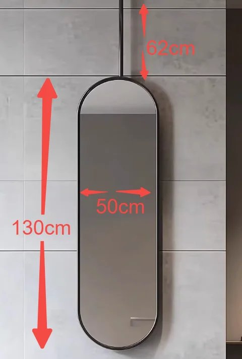 

Зеркало подвесное овальное золотое OLOEY EB5BM