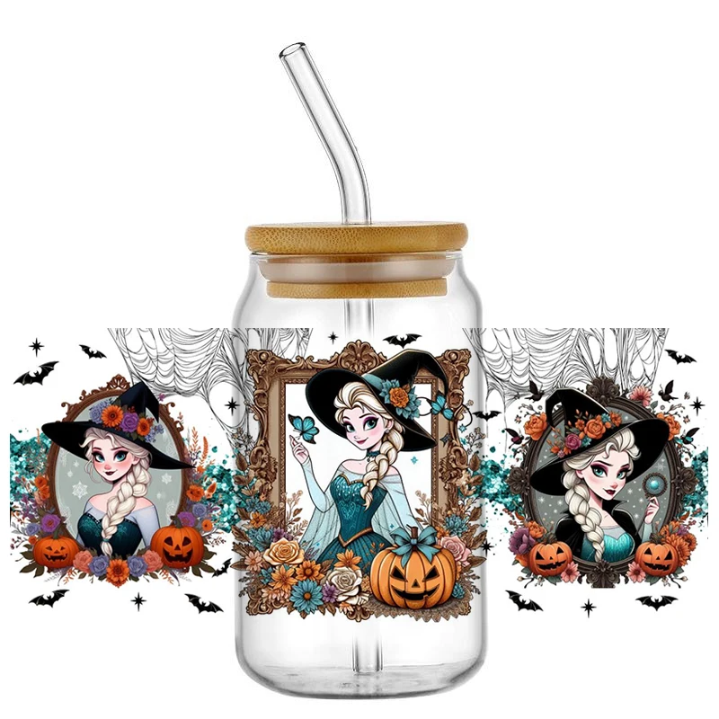 Miniso 3D Наклейка Для Стекла Hello Kitty Halloween Смешанная Серия Эльза Принцесса Мультфильм