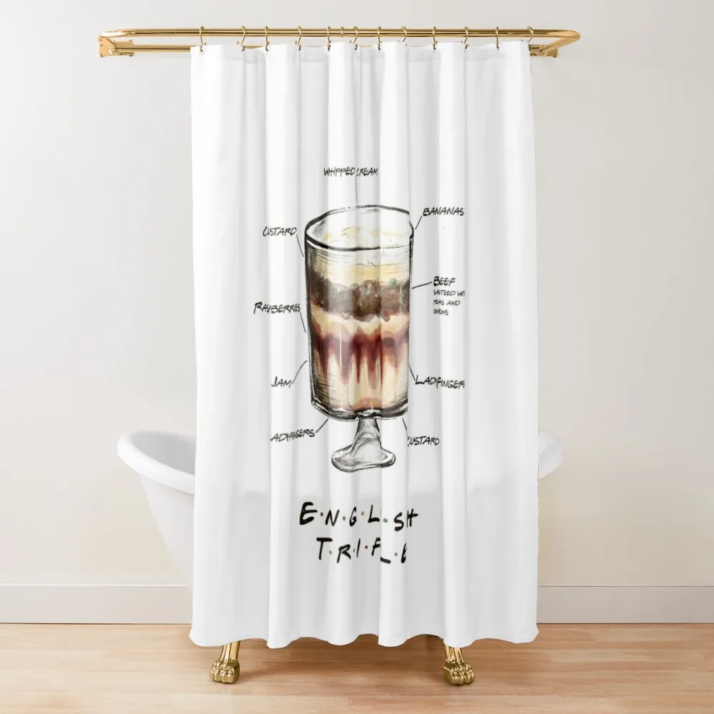 

English Trifle For Your Friends - 90S Failed Baking For Thanksgiving - Fandom Tv Show Merch Panel Japanese Shower Curtains
