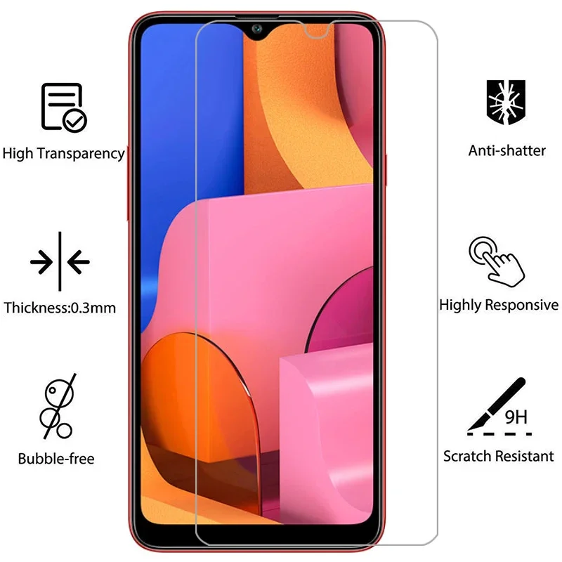 Фото 3 шт. защитных стекол для Samsung Galaxy A20s (чехол, защита экрана) №3